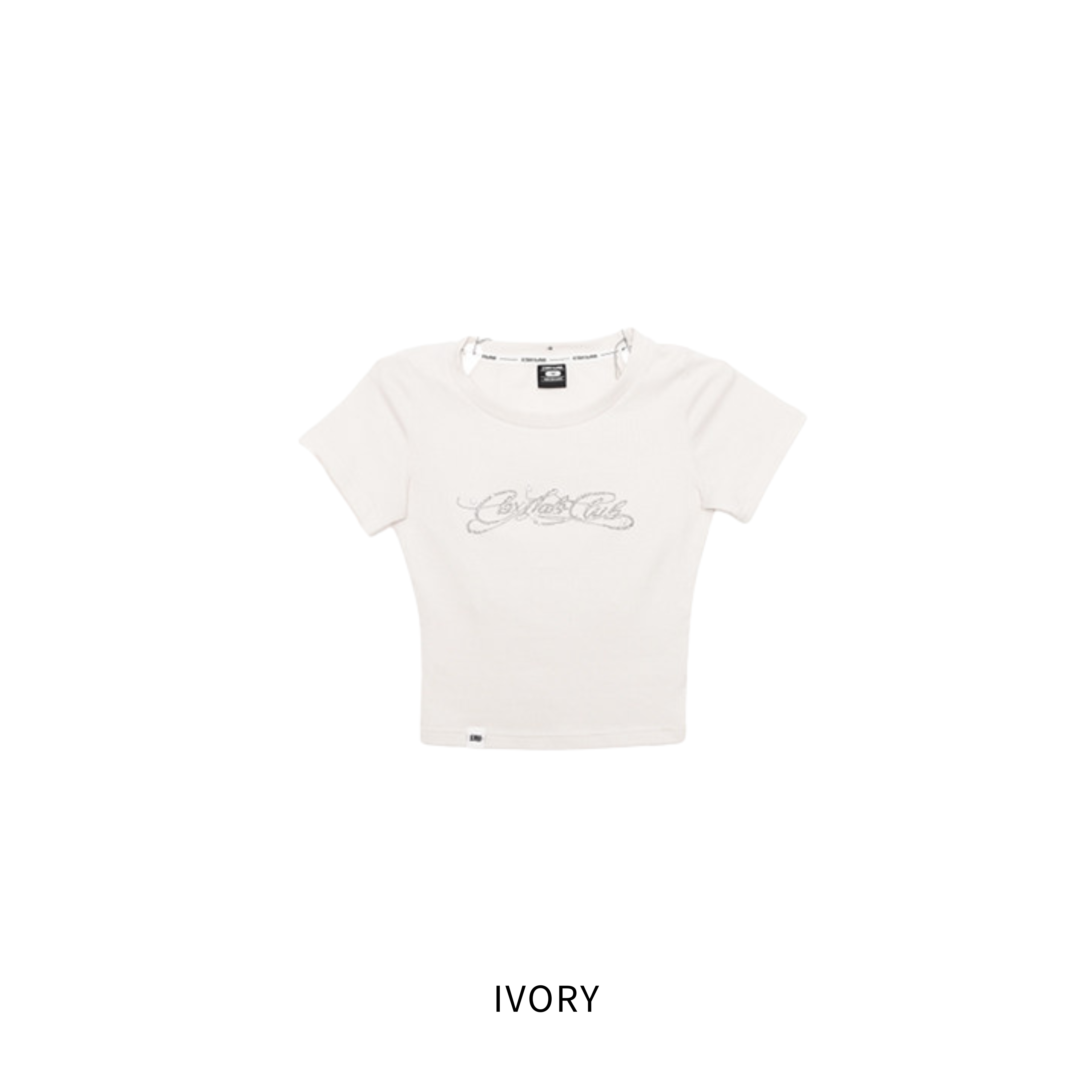 CRYSTAL SCRIPT BABY TEE