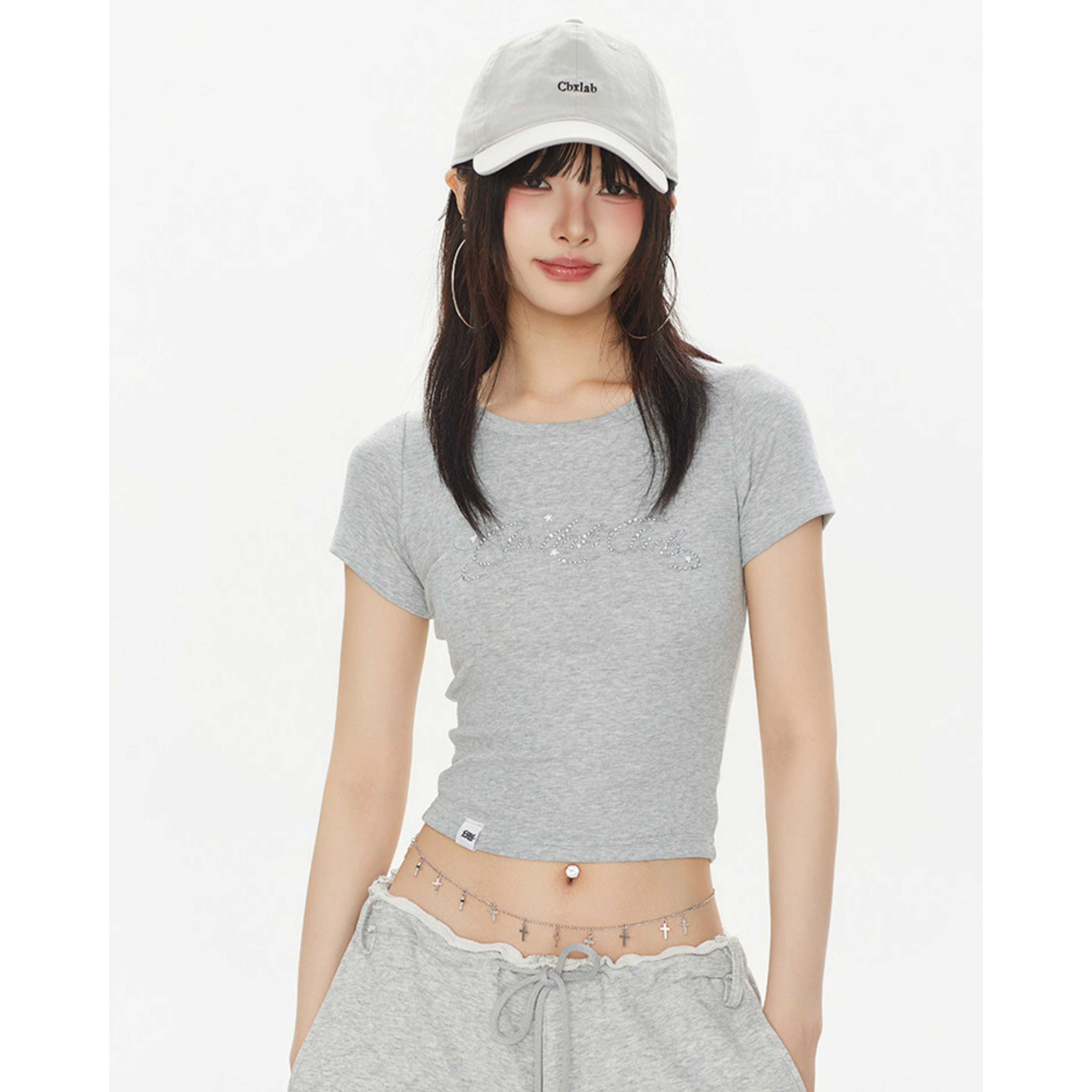 CRYSTAL SCRIPT BABY TEE