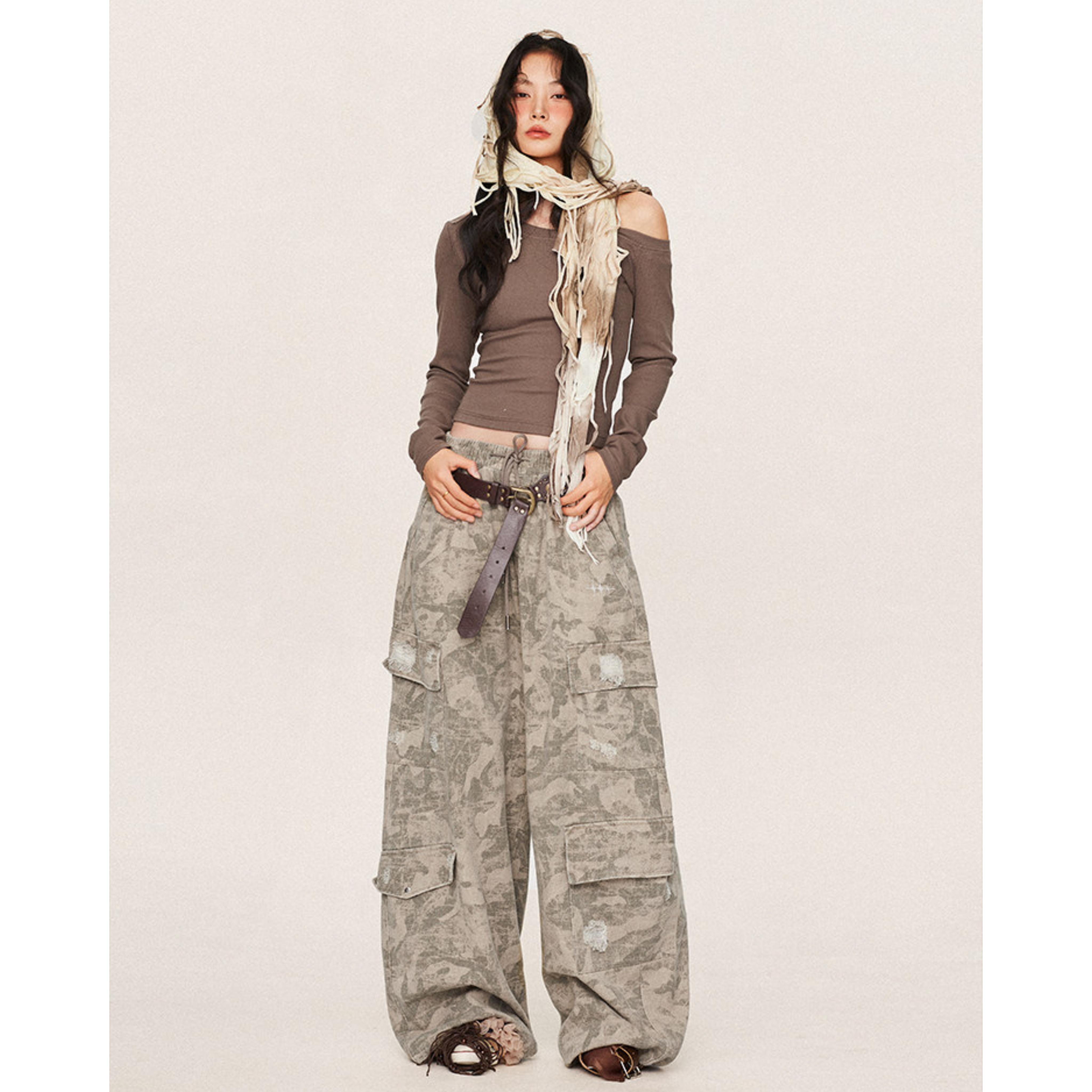 VINTAGE WASH WIDE PANTS