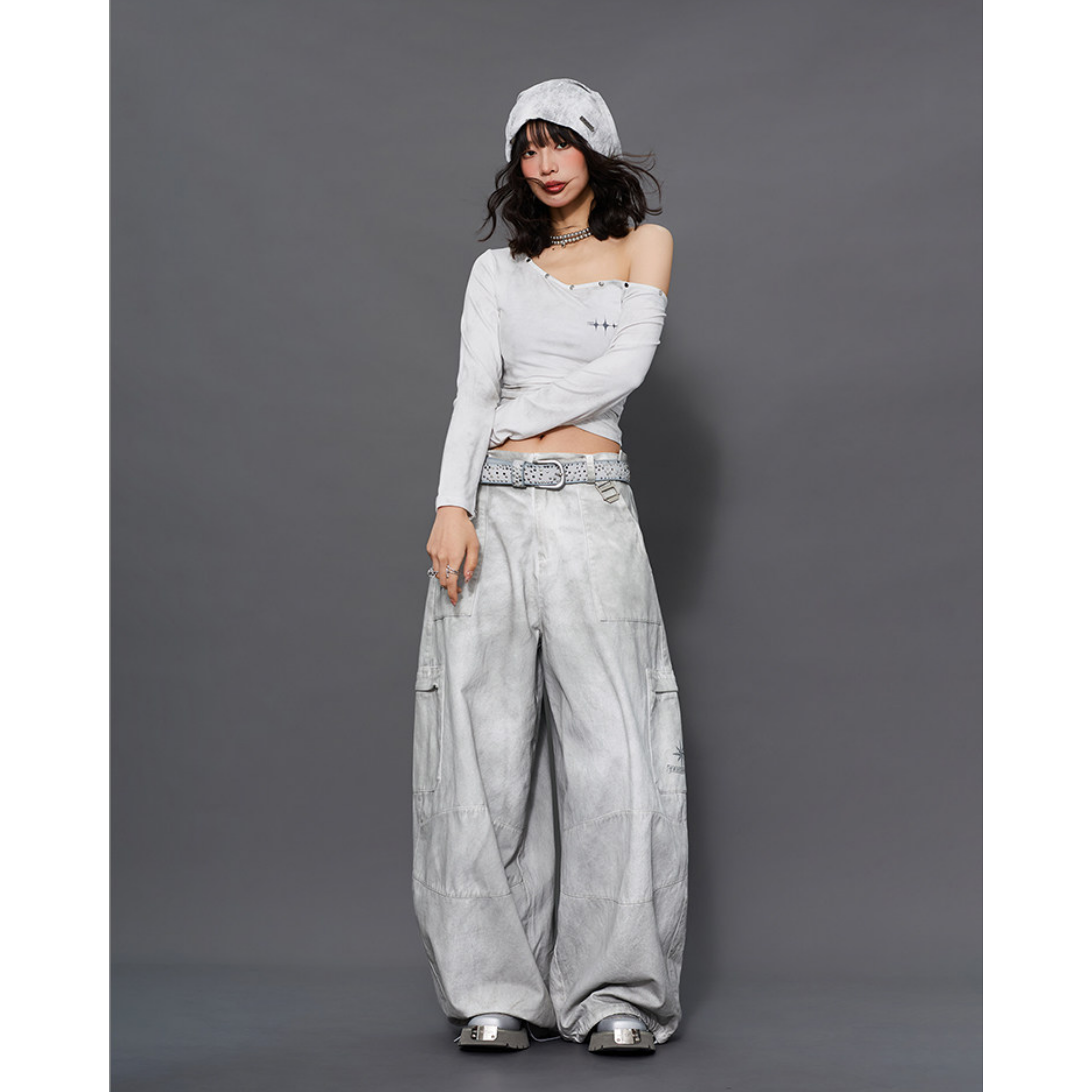 VINTAGE WASH BALLOON PANTS