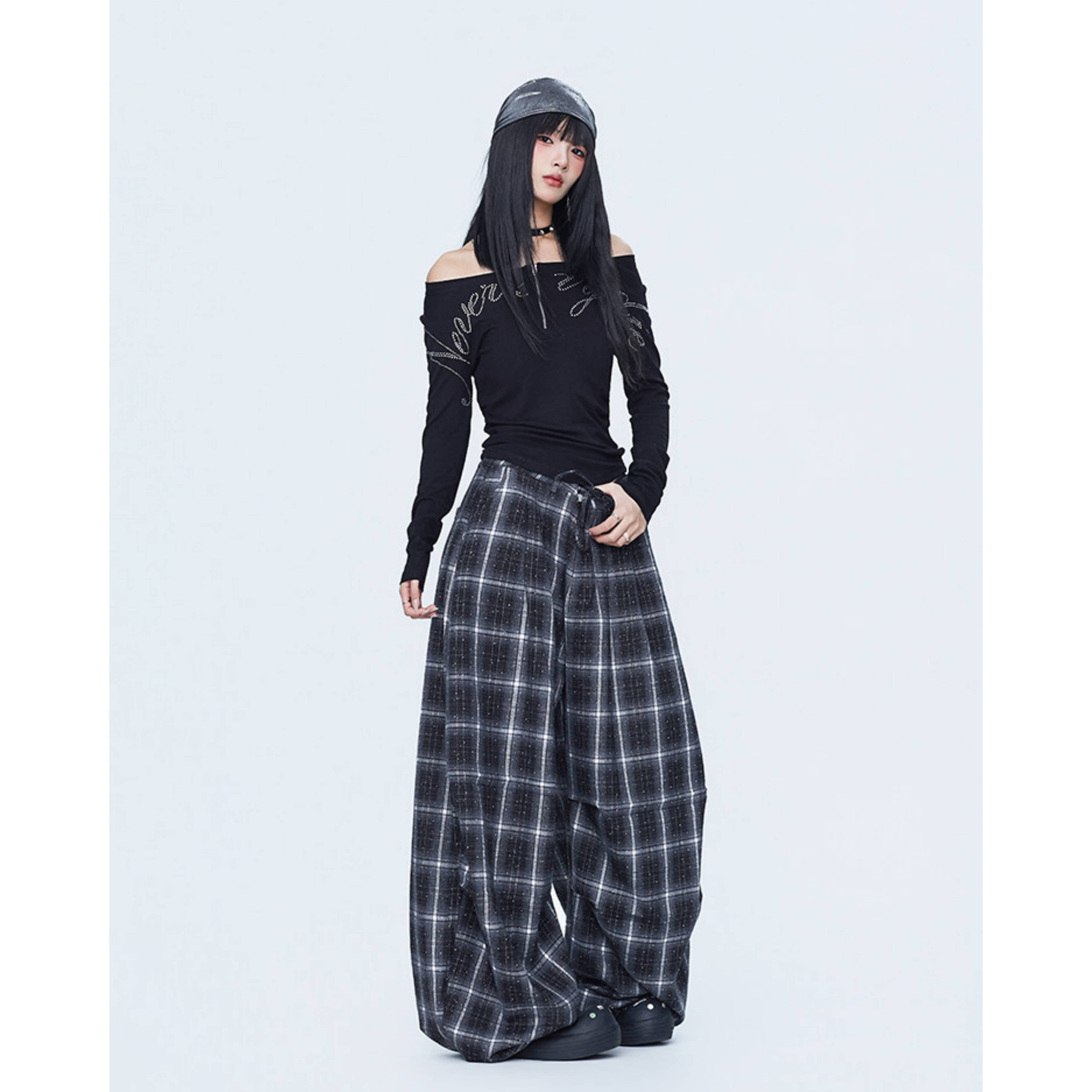 OVERSIZED CHECK PANTS