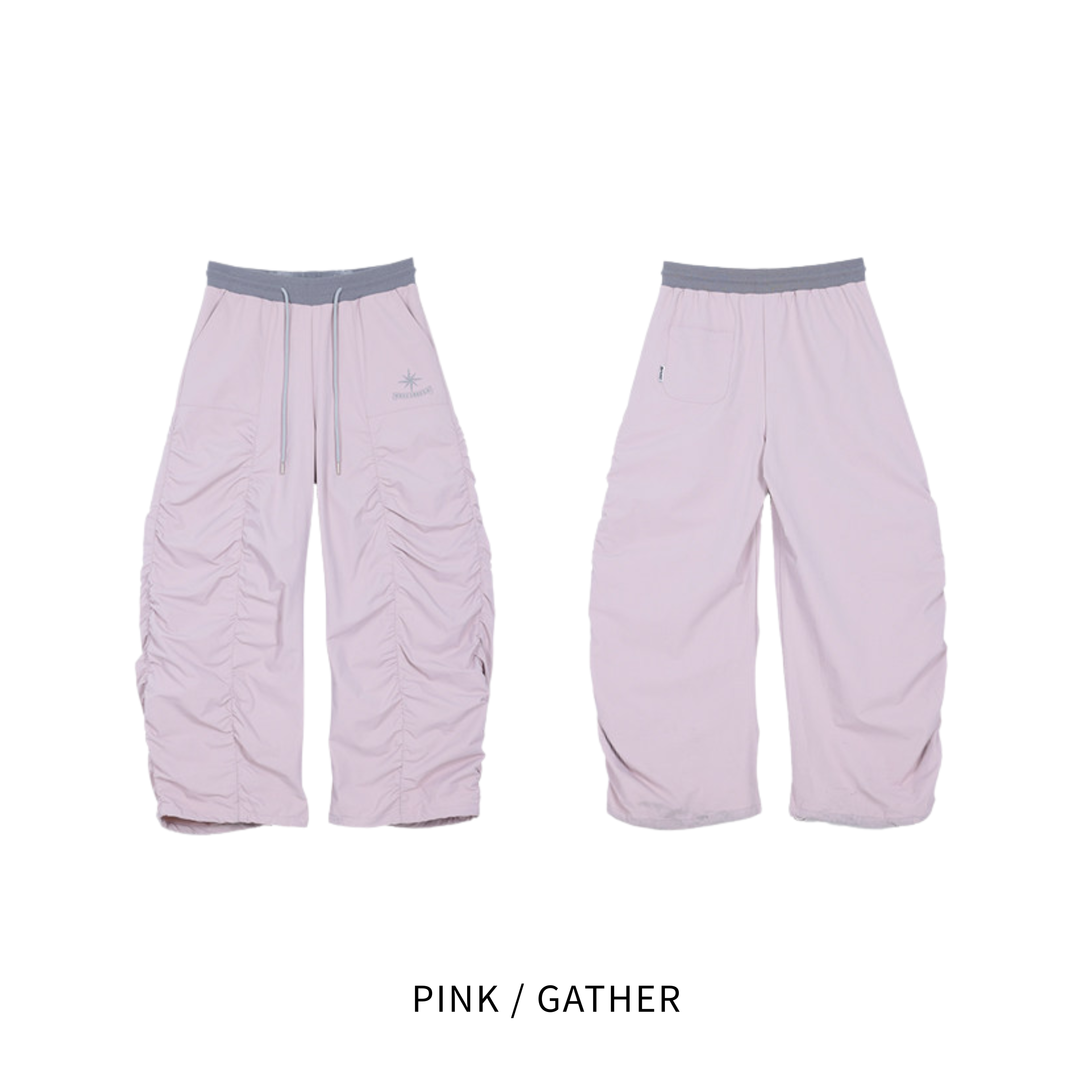 LUNE PINK DRAPE WIDE PANTS