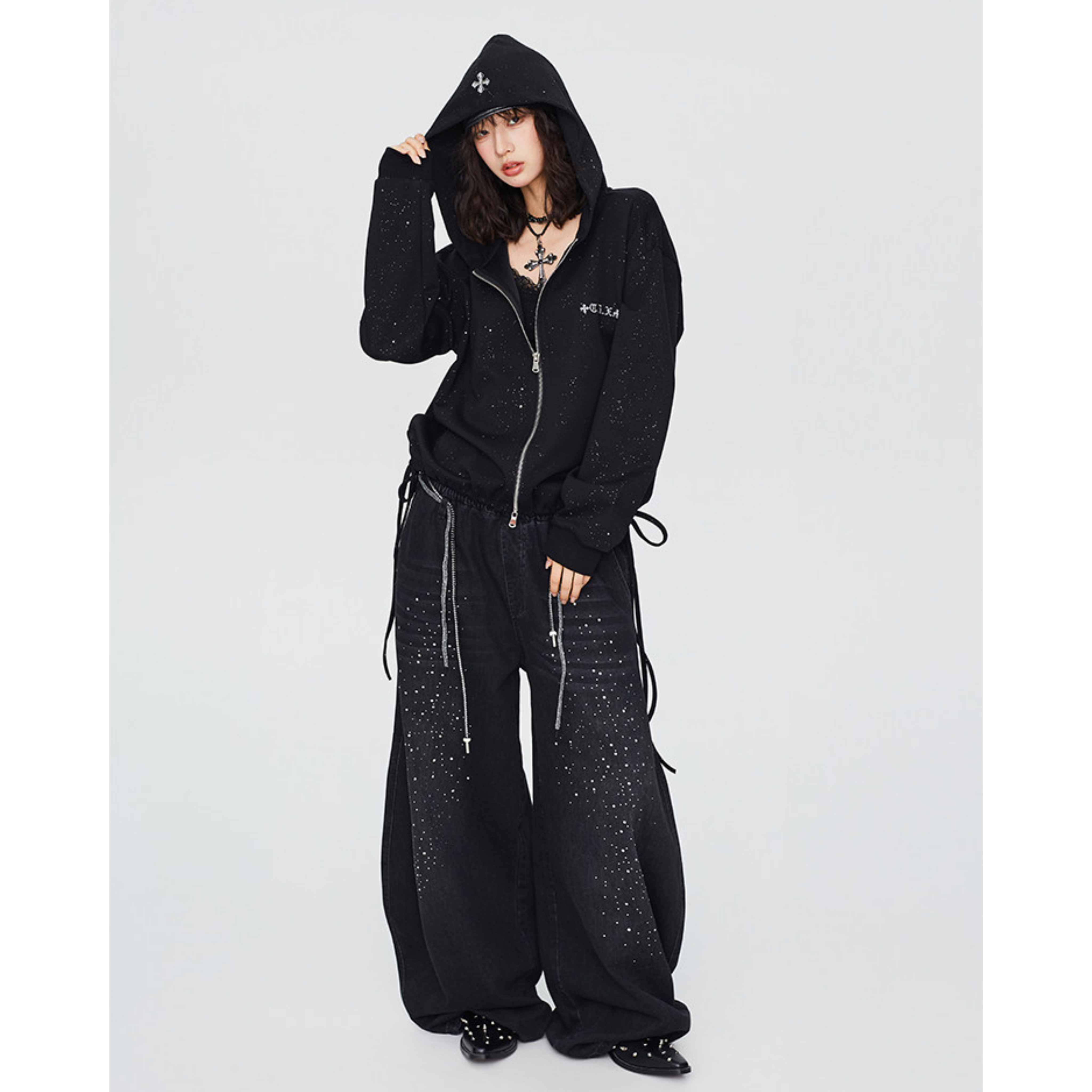 GLITTER SIGNATURE WIDE PANTS