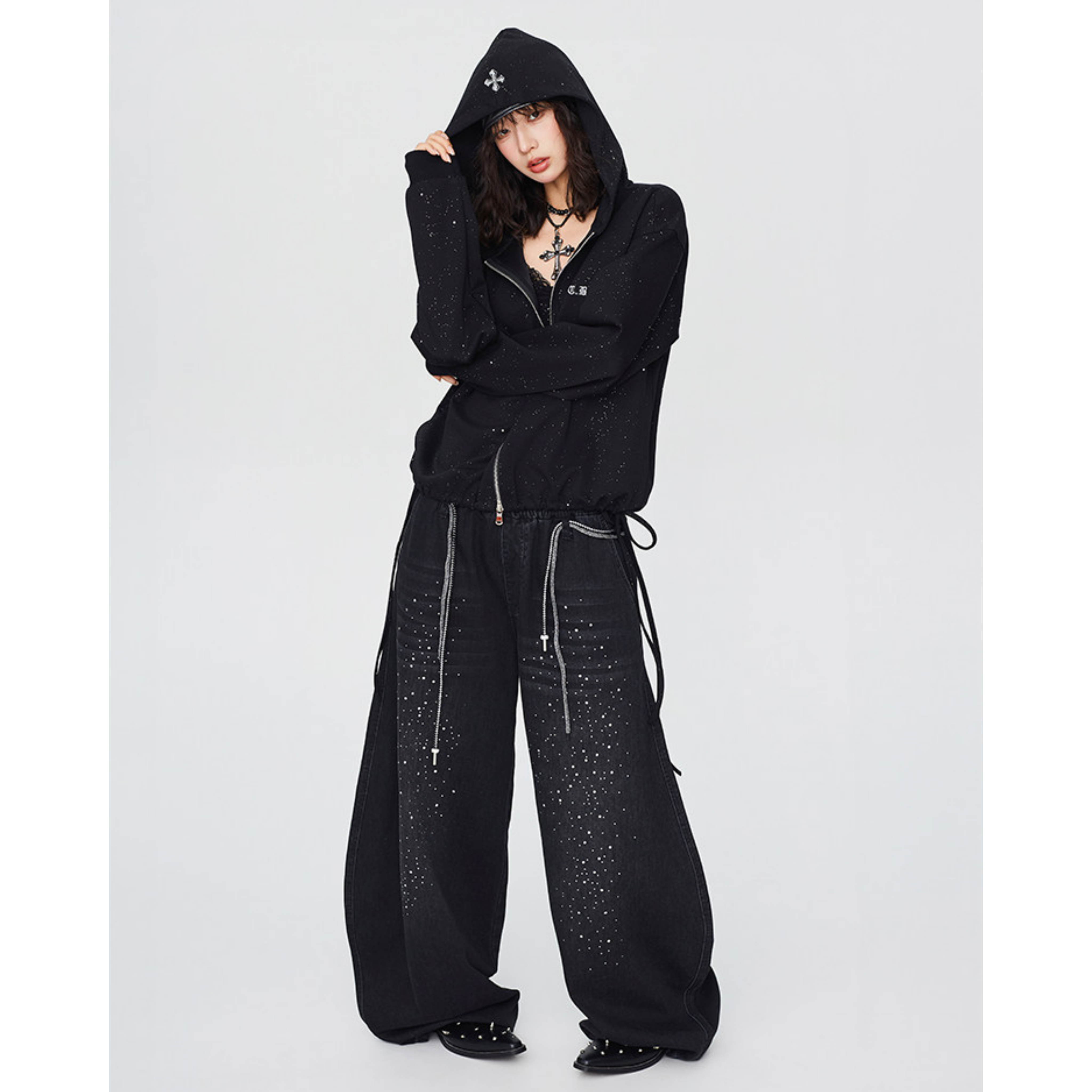 GLITTER SIGNATURE WIDE PANTS