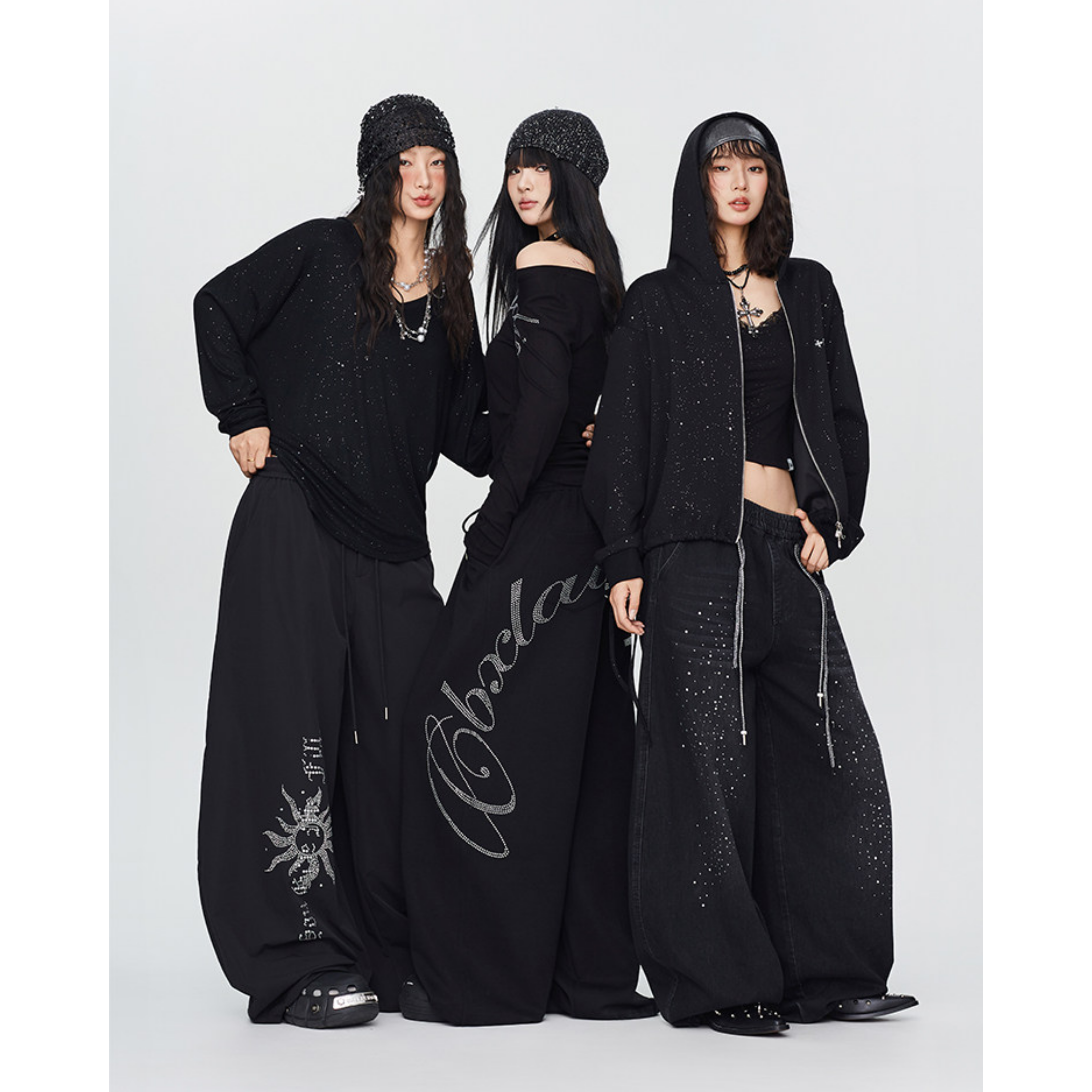 GLITTER SIGNATURE WIDE PANTS