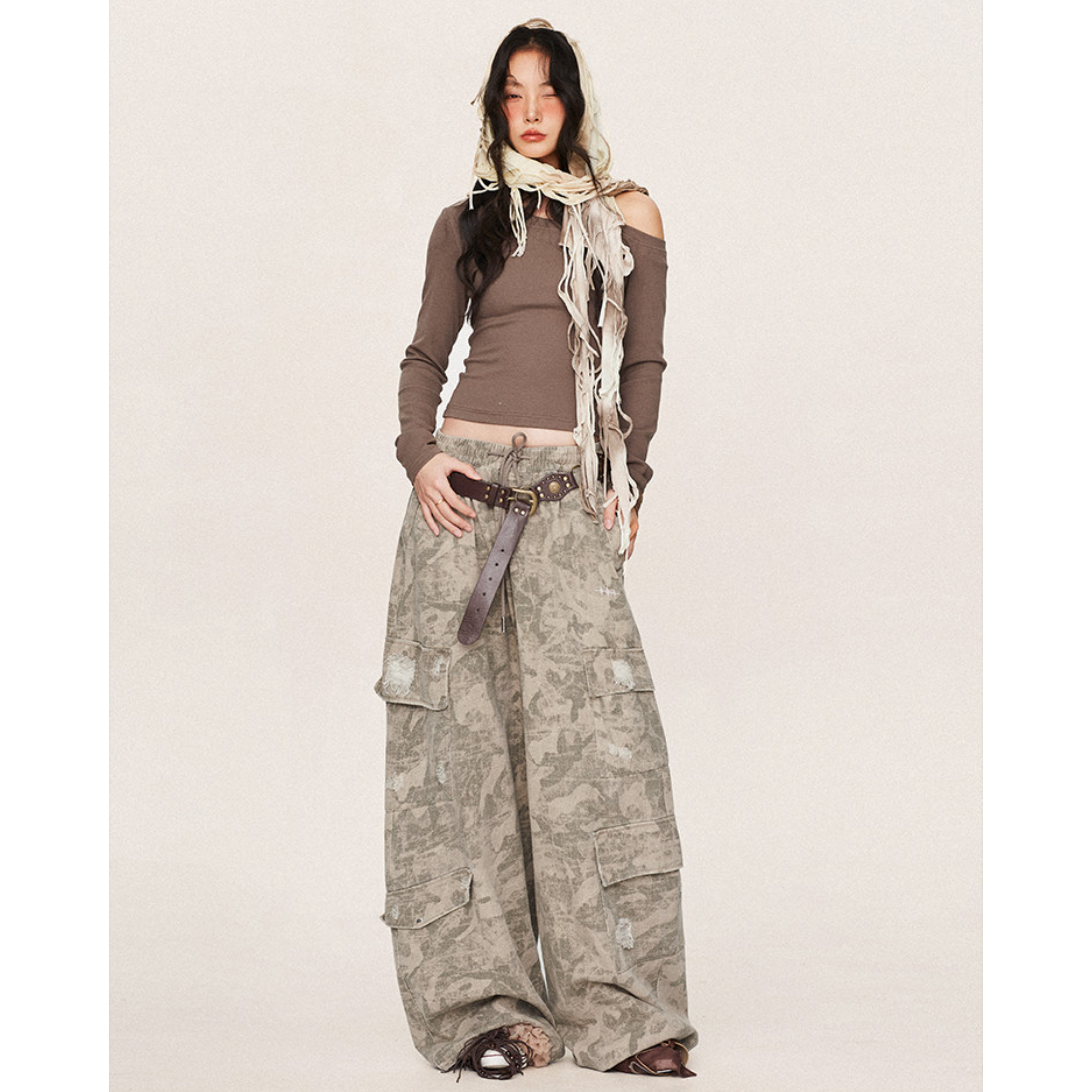 VINTAGE WASH WIDE PANTS
