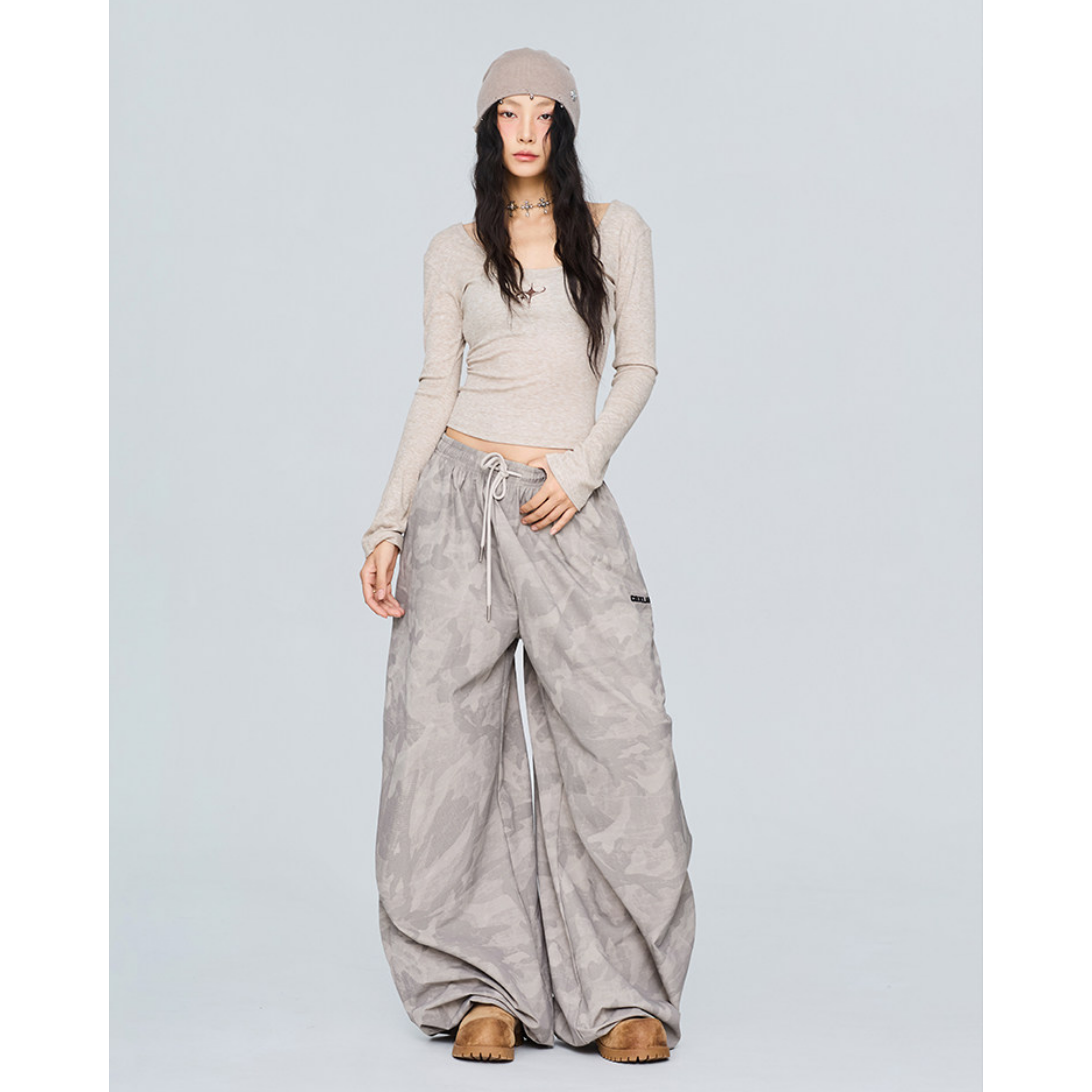 CAMO DRAPE PANTS