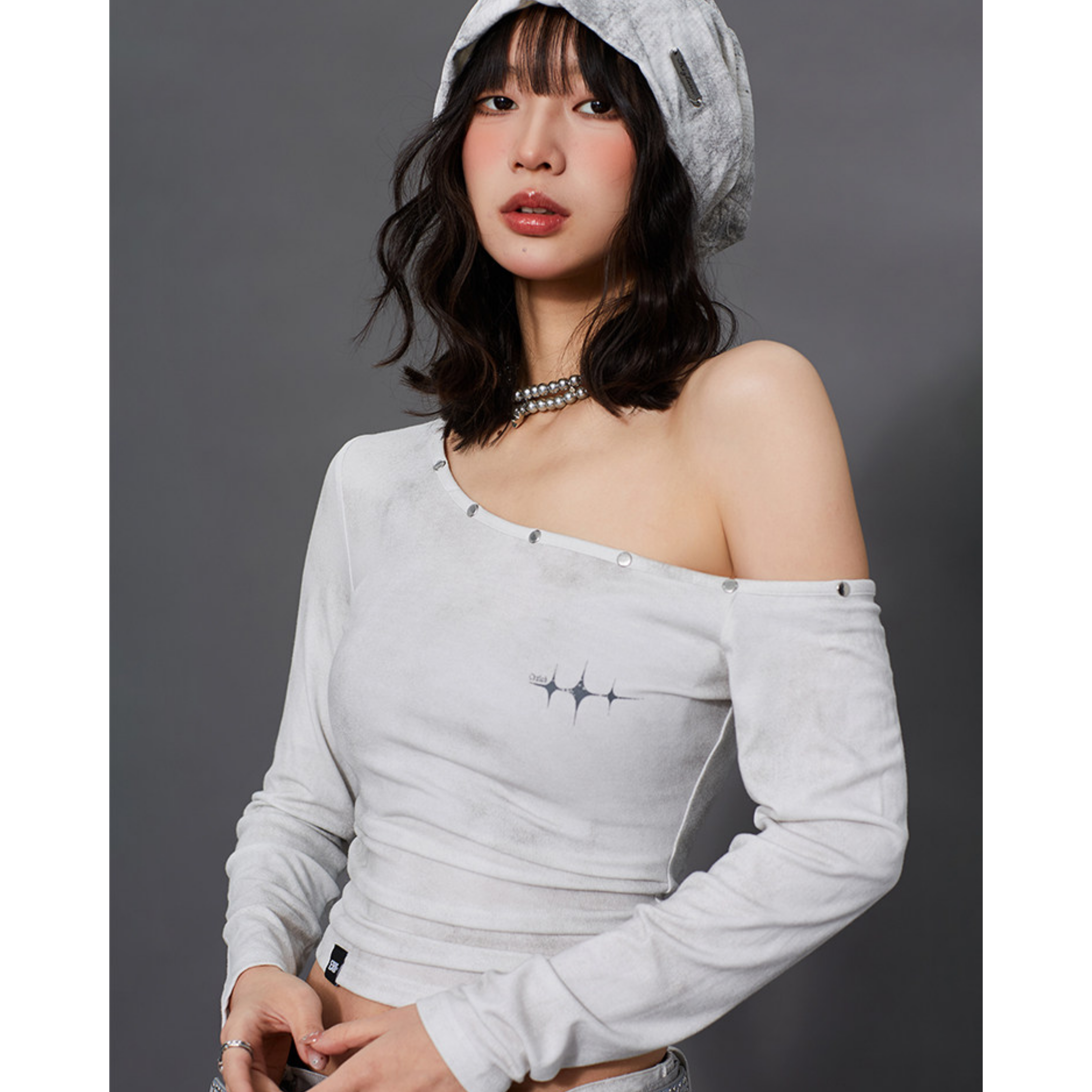 VINTAGE WASH ASYMMETRY TEE