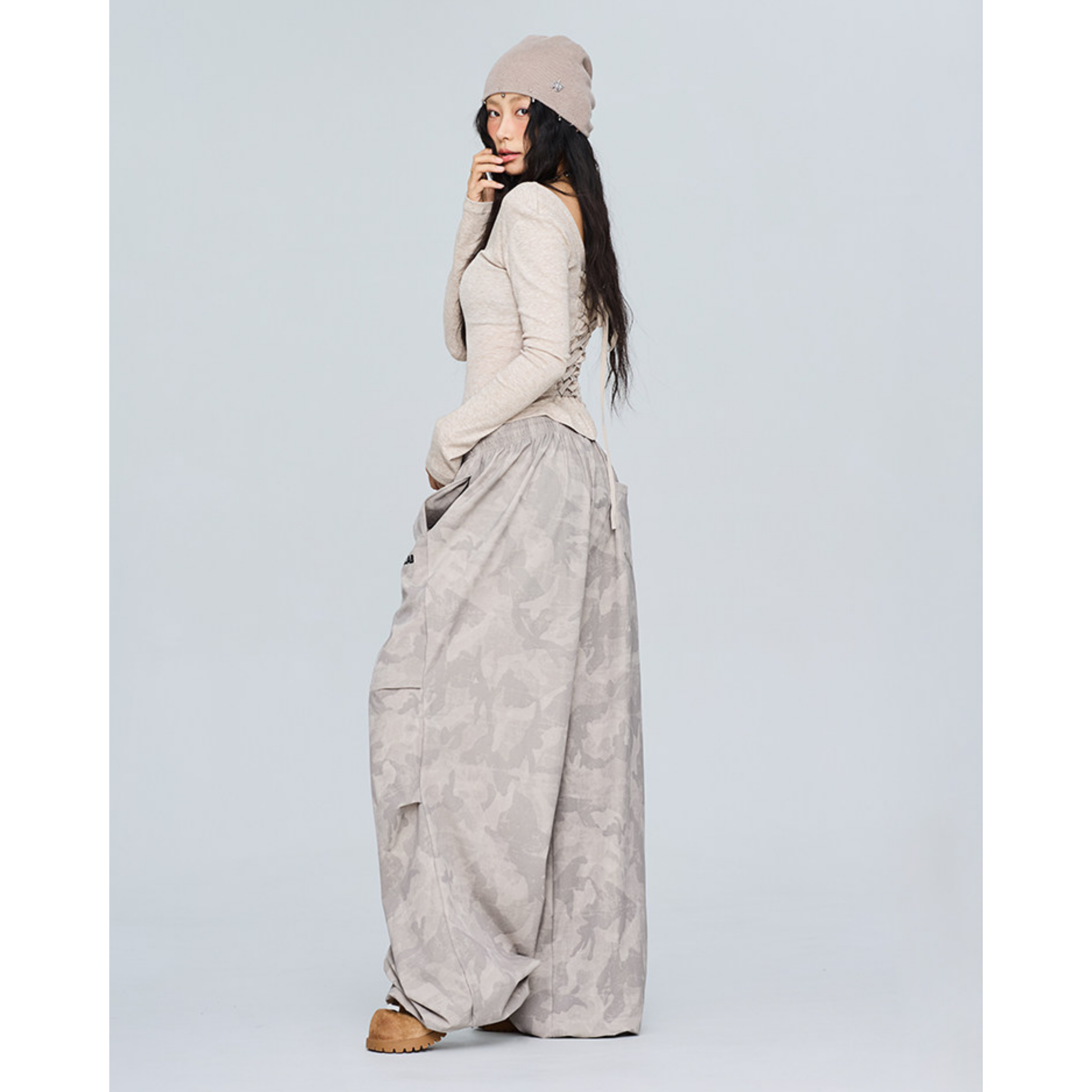 CAMO DRAPE PANTS