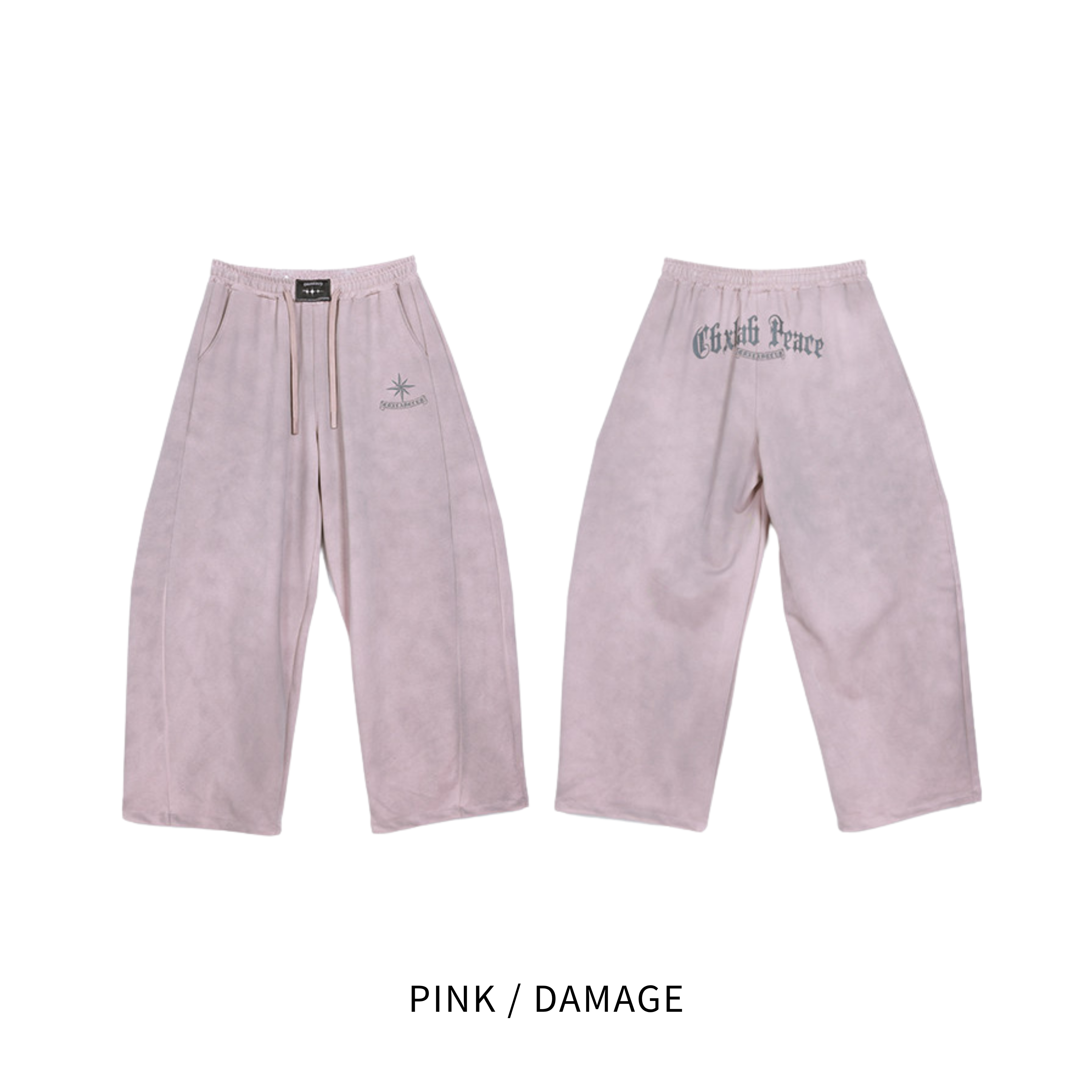 LUNE PINK DRAPE WIDE PANTS